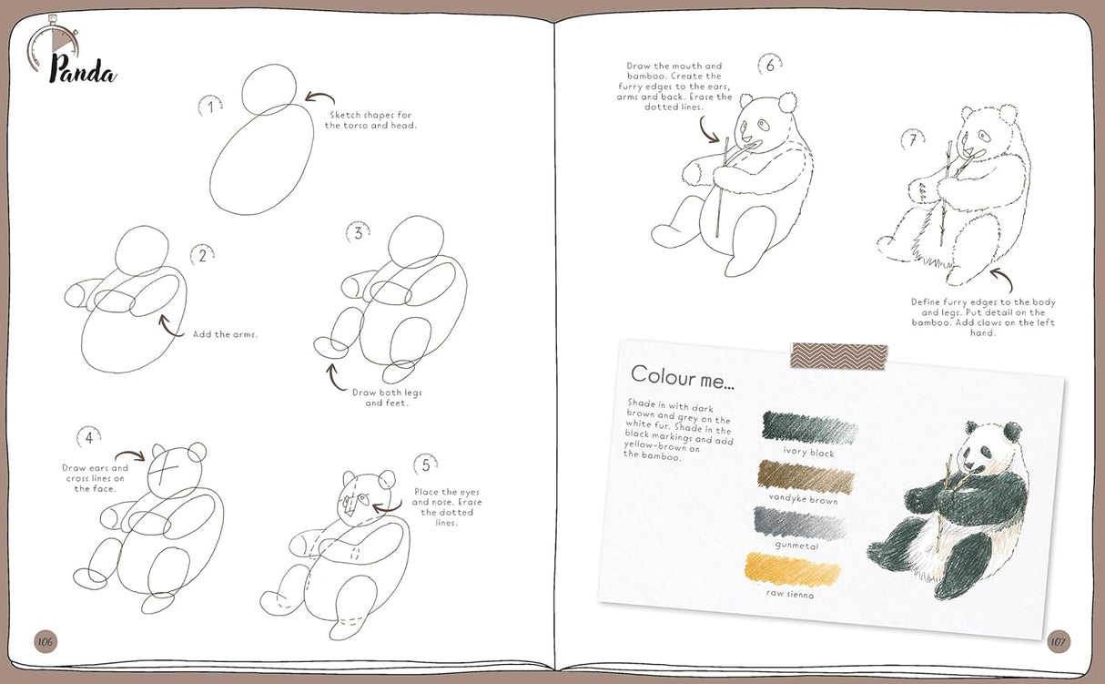 10-Minutes Sketching: Animals Book