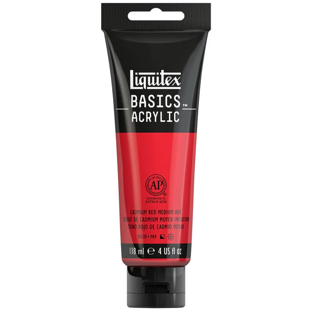 Liquitex Basics Acrylic 118ml - Cadmium Red Medium Hue