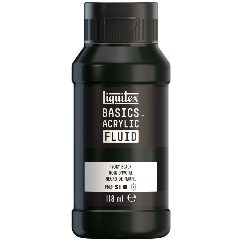 Liquitex Basics Acrylic Fluid - Ivory Black S1