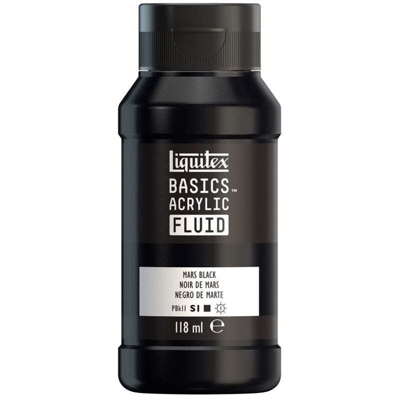 Liquitex Basics Acrylic Fluid - Mars Black S1