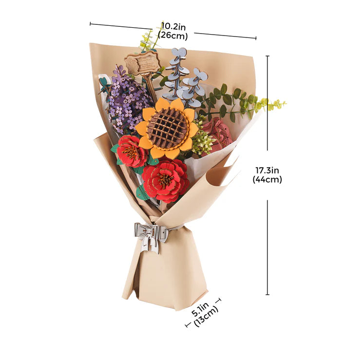 Robotime DIY Wooden Flower 3D Puzzle - Bouquet