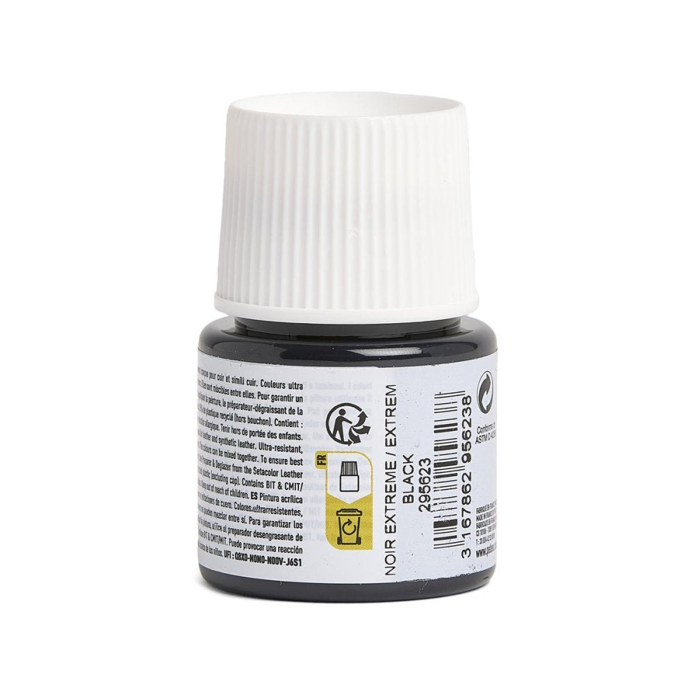 Pebeo Setacolor Leather Paint 45ml - Extreme Black