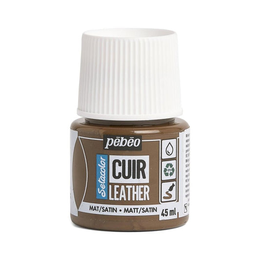 Pebeo Setacolor Leather Paint 45ml - Expresso Brown