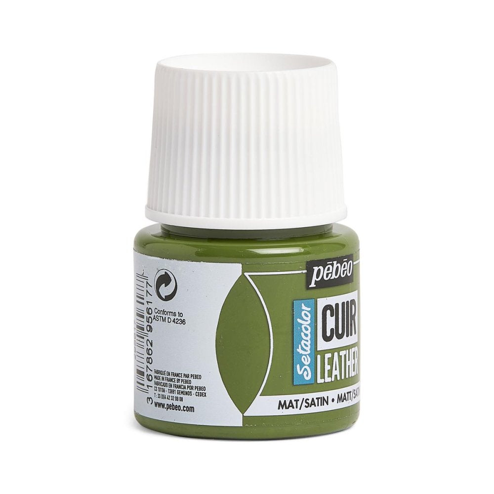 Pebeo Setacolor Leather Paint 45ml - Khaki Green