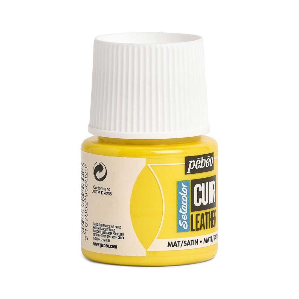 Pebeo Setacolor Leather Paint 45ml - Vivid Yellow