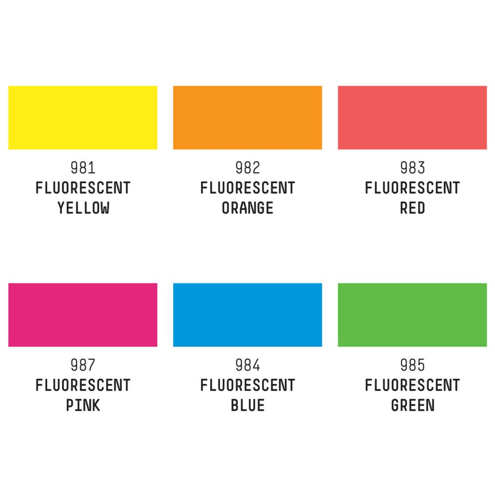Liquitex Acrylic Marker Set 6x15mm - Fluorescents