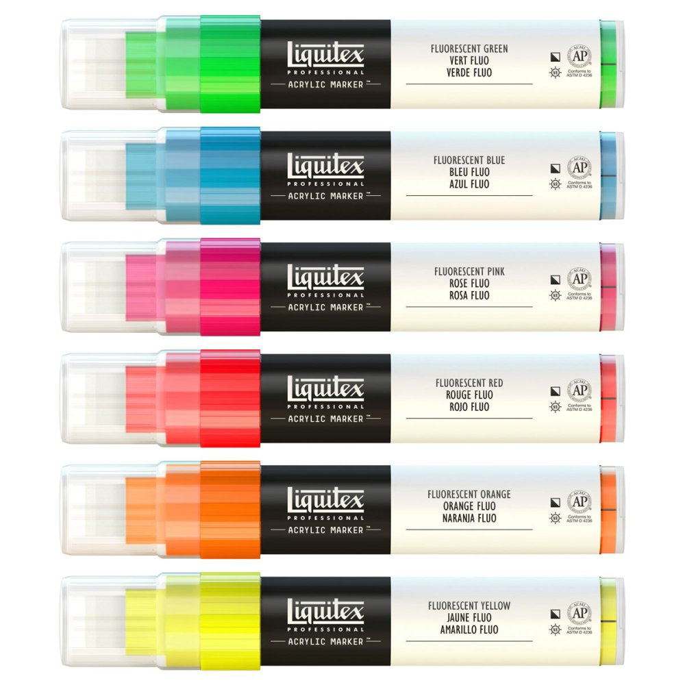 Liquitex Acrylic Marker Set 6x15mm - Fluorescents