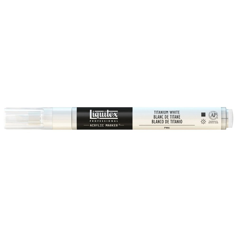 Liquitex Acrylic Marker 2-4mm - Titanium White