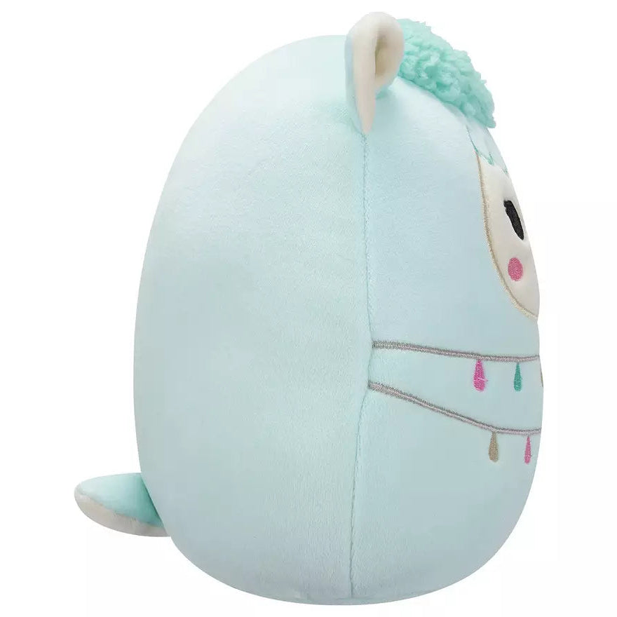 Squishmallows 7.5 Inch - Lorna Light Teal Llama Wrapped in Tassels