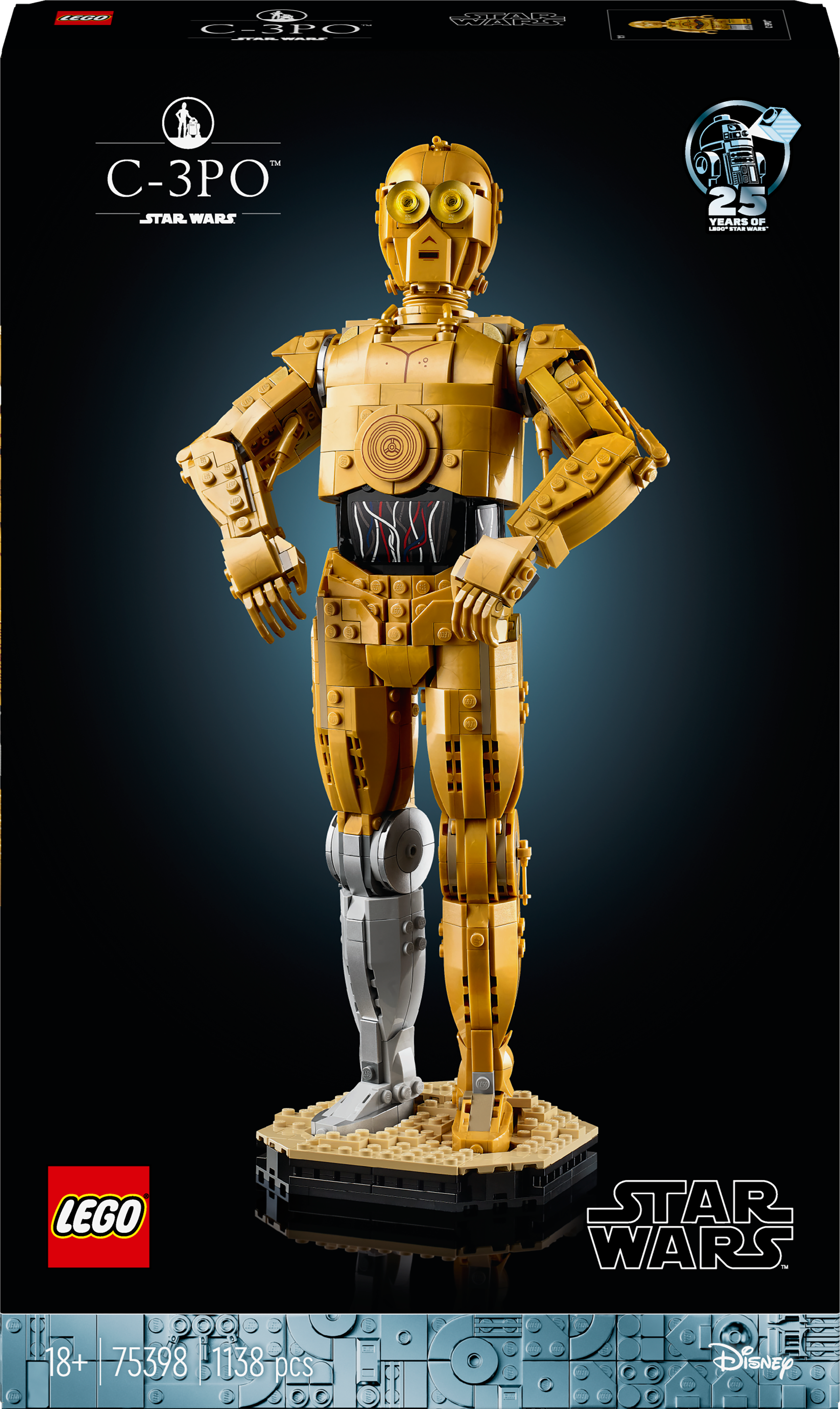 Solid Gold Gold C3p0 Gold C3p0 Lego C-3PO (Gold) Minifig Bin