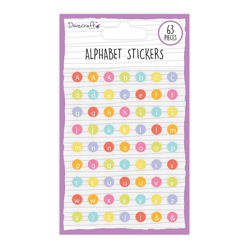 Dovecraft Alphabet Stickers - Brights