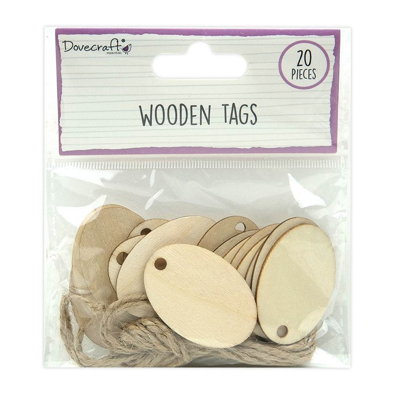 Dovecraft Wooden Oval Tags (20 Pcs)