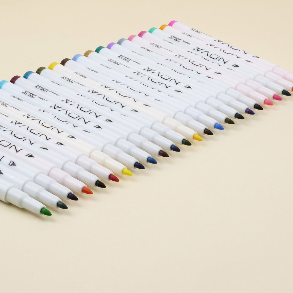 Nova Fine Tip Fabric Markers (24 Pack)