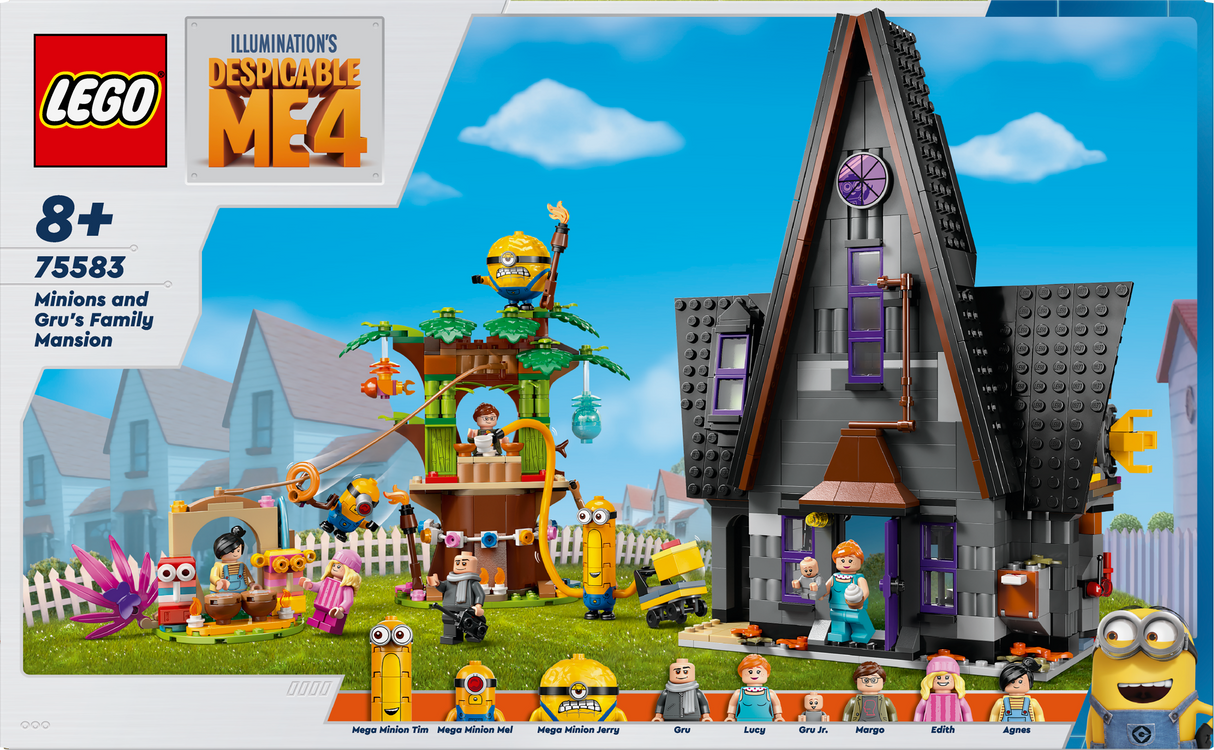 Lego Despicable Me 4 Minions and Gru's Family Mansion
