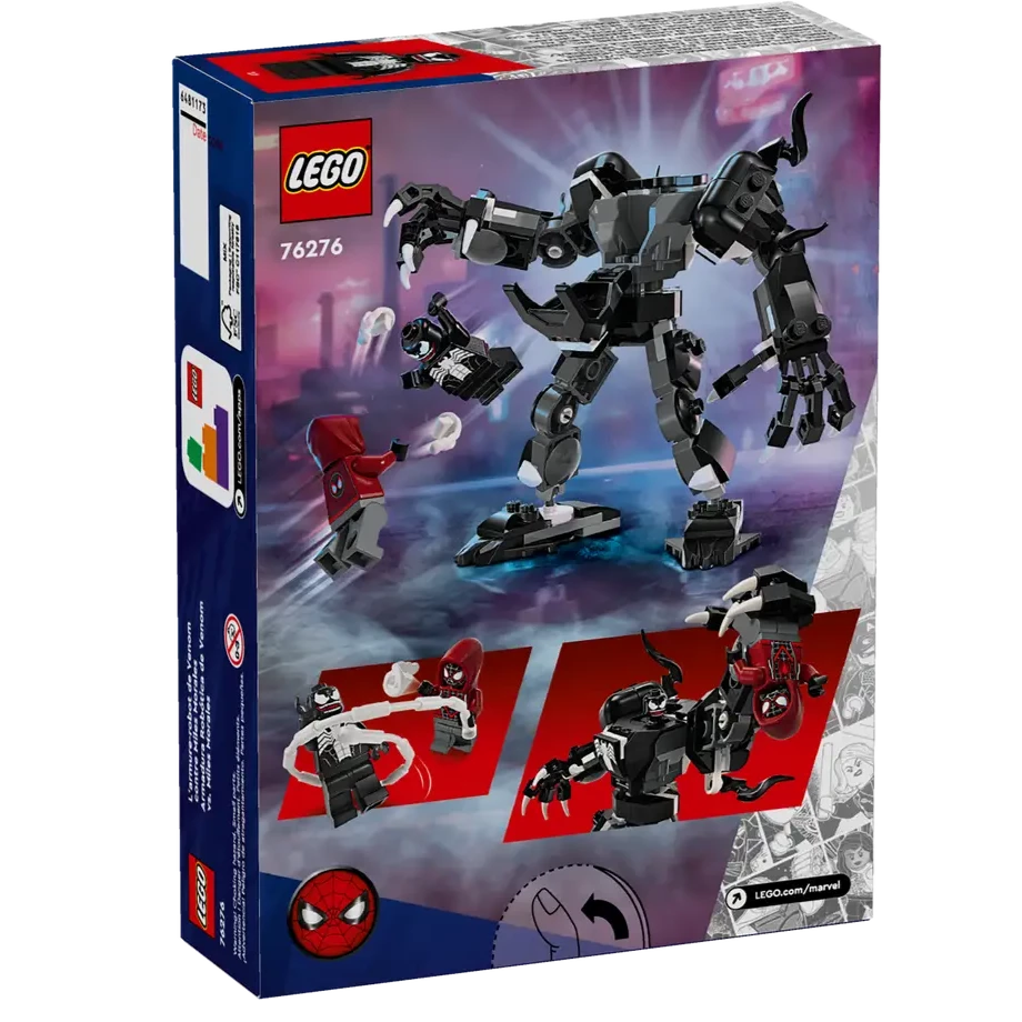 Lego Marvel Spiderman Venom Mech Armor vs. Miles Morales