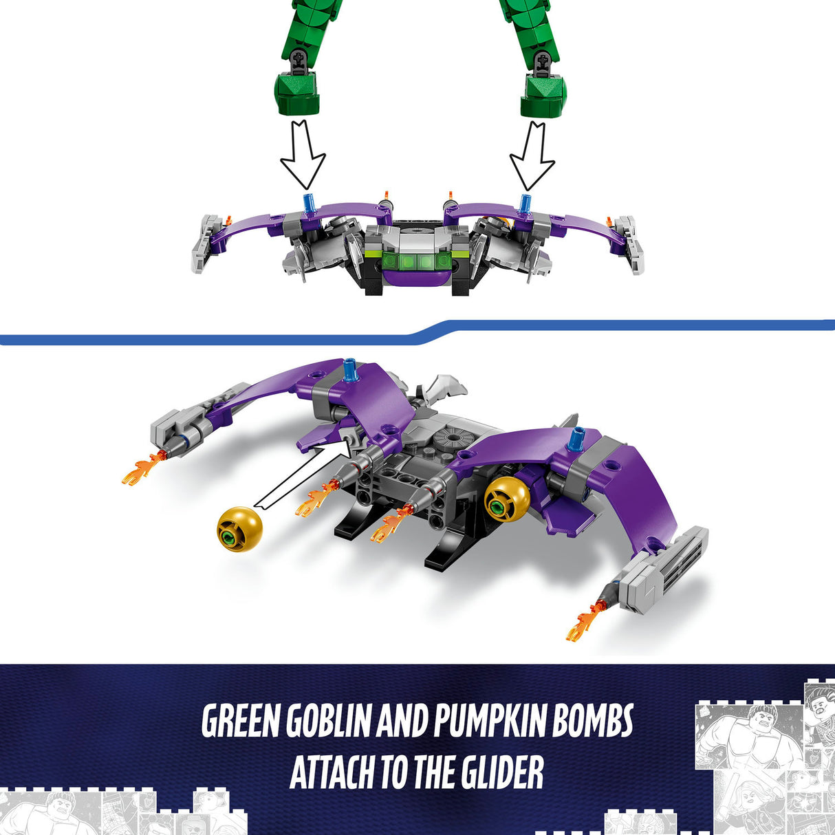 Lego Spiderman Green Goblin Construction Figure