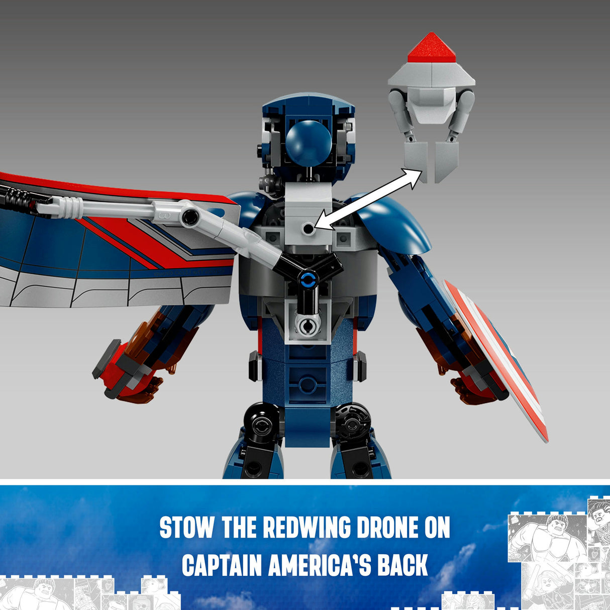 Lego Marvel New Captain America Construction Figure