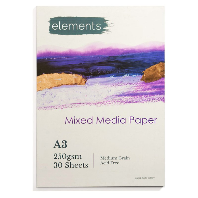 Elements Mixed Media Pad 30s 250gsm A3