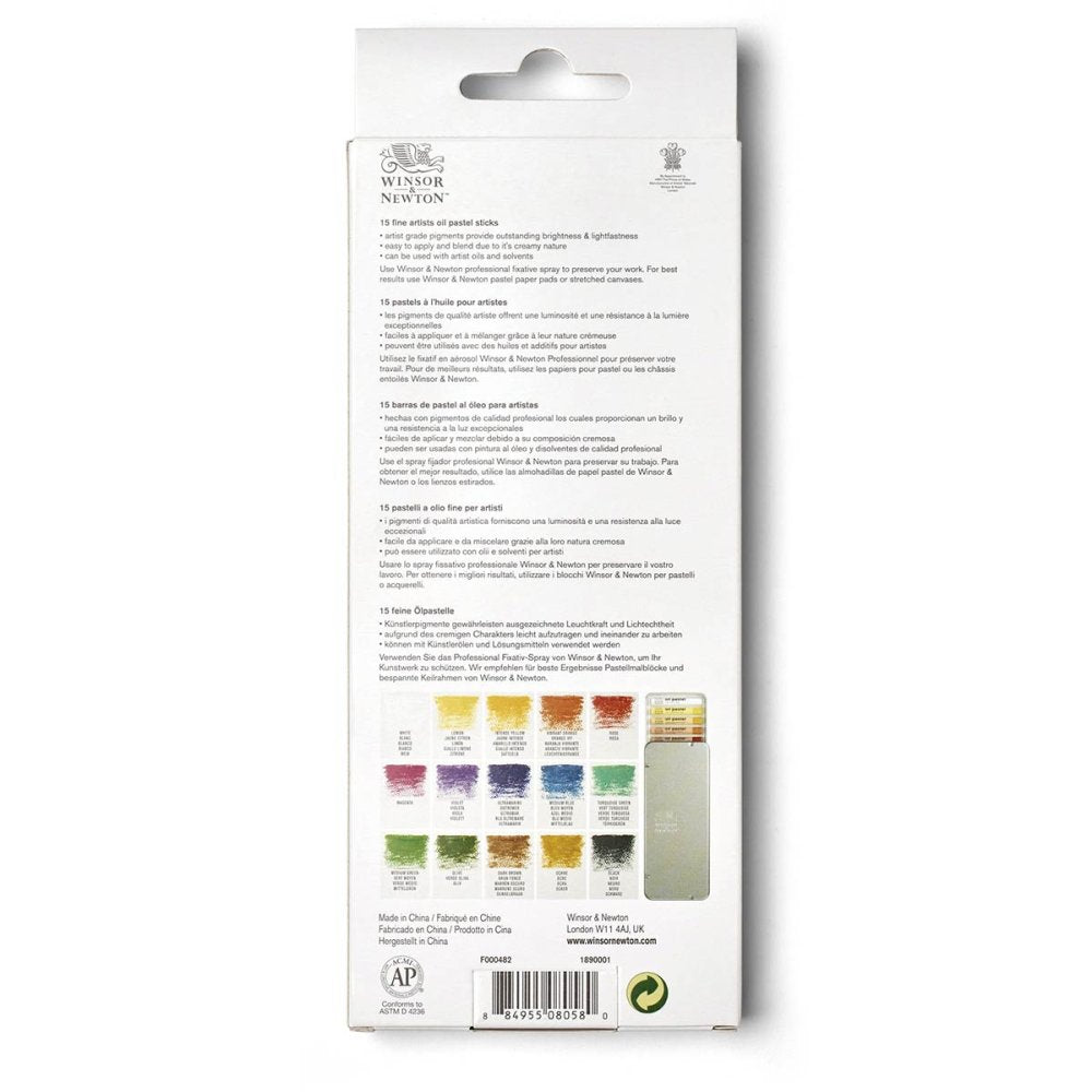 Winsor & Newton Fine Artists Oil Pastels (Pack of 15)