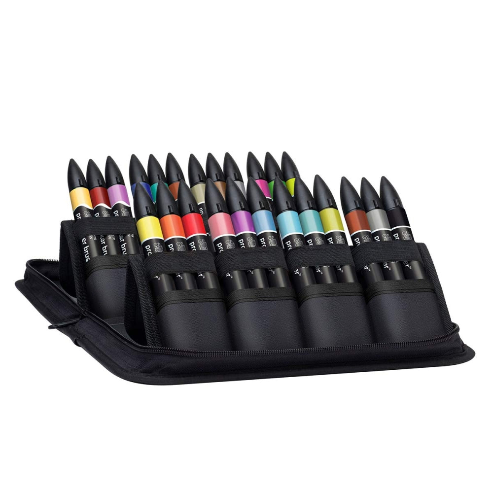Winsor & Newton Promarker Wallet - 24 Mixed Marker Art Set