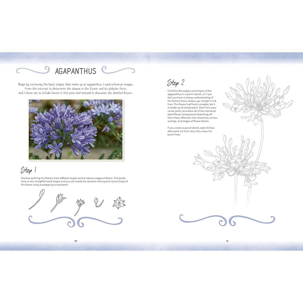 Inking Florals Watercolour Drawing Kit