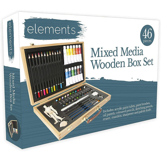 Elements Mixed Media Wooden Box Art Gift Set