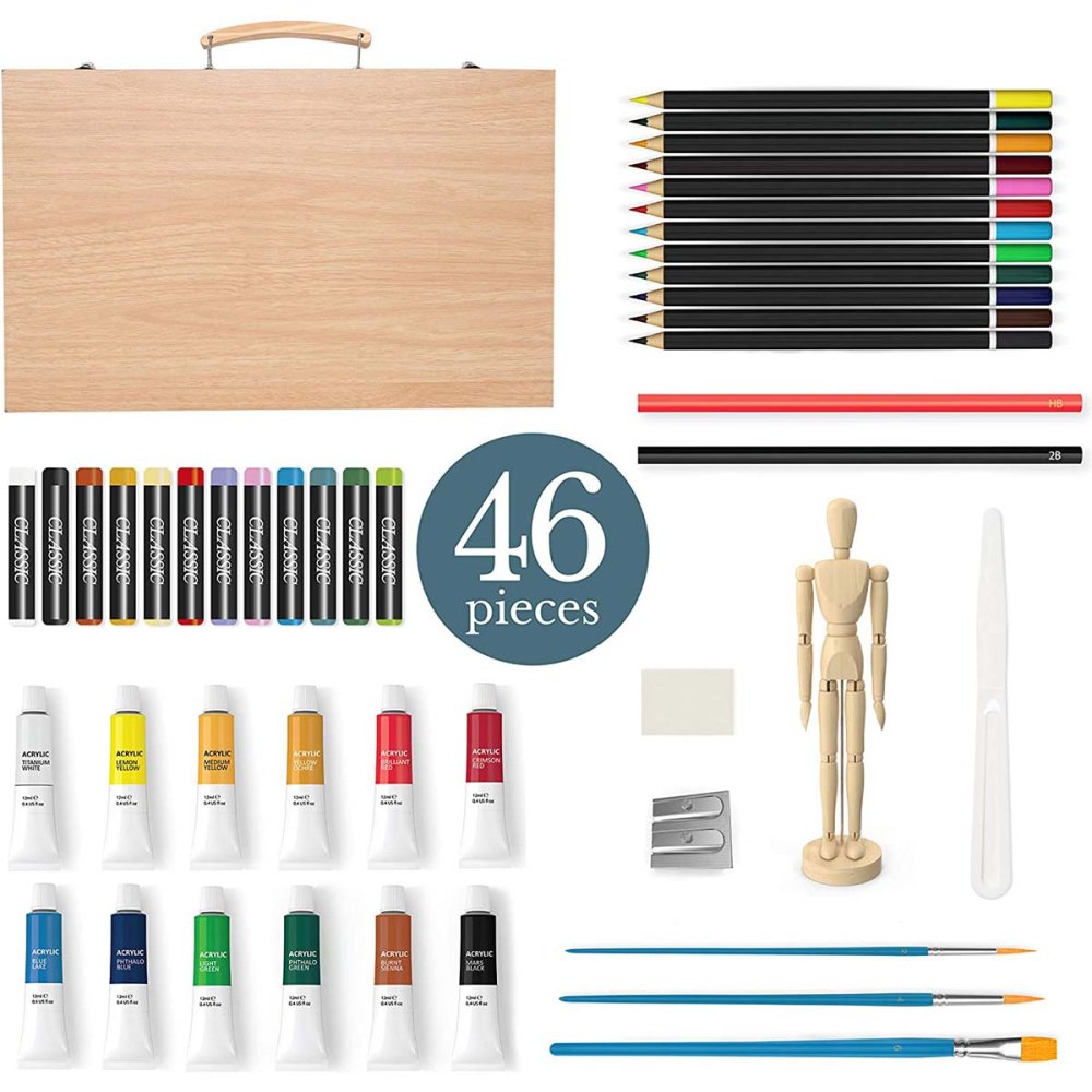 Elements Mixed Media Wooden Box Art Gift Set