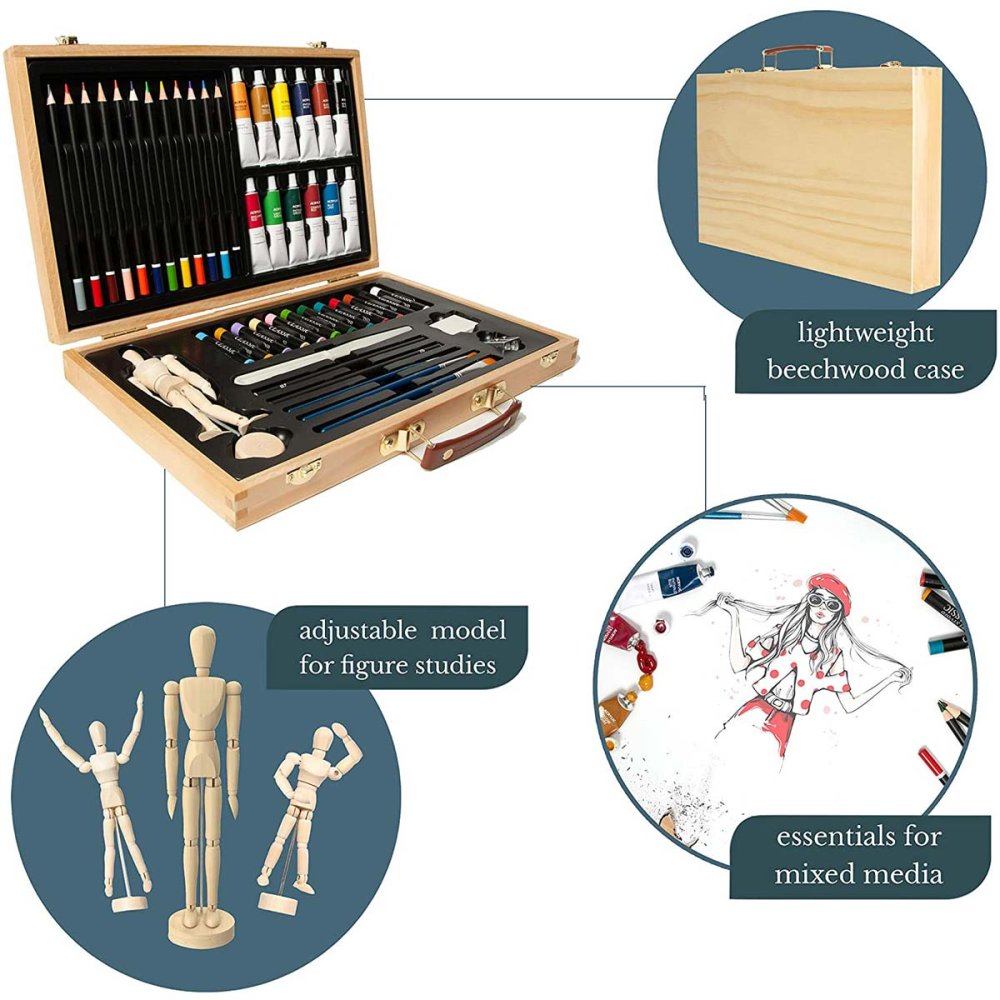 Elements Mixed Media Wooden Box Art Gift Set