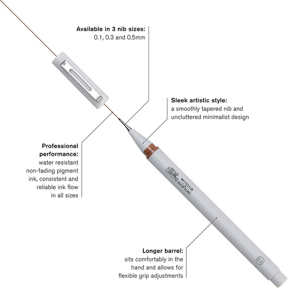 Winsor & Newton Fineliner Set - Sepia (3 Pack)