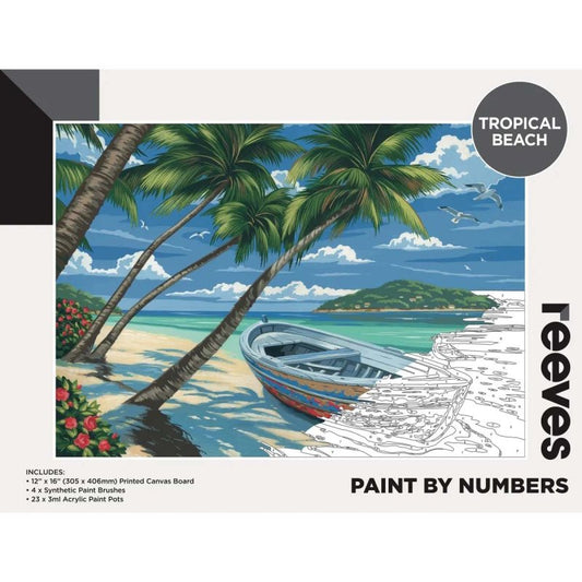 Reeves Paint By Numbers 12X16 Tropical Beach