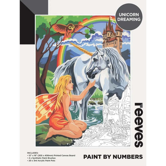 Reeves Paint By Numbers 12X16 Unicorn Dreaming