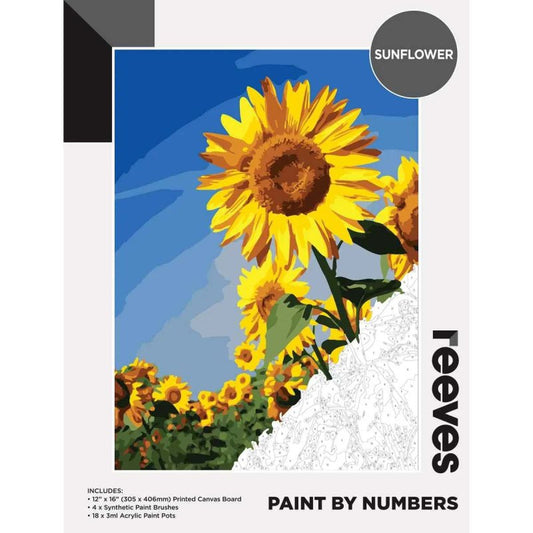 Reeves Paint By Numbers 12X16 Sunflower