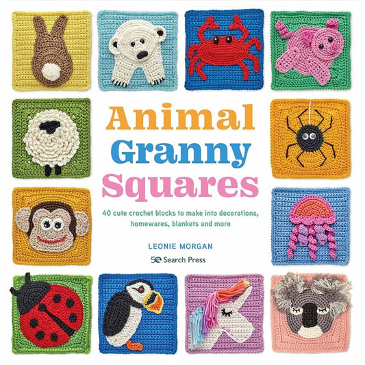 Animal Granny Squares Crochet Book by Leonie Morga