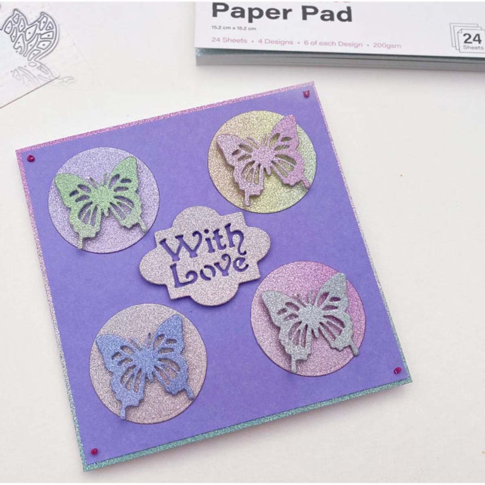 First Edition 6in x 6in Glittered Paper Pad Pastel Ombre