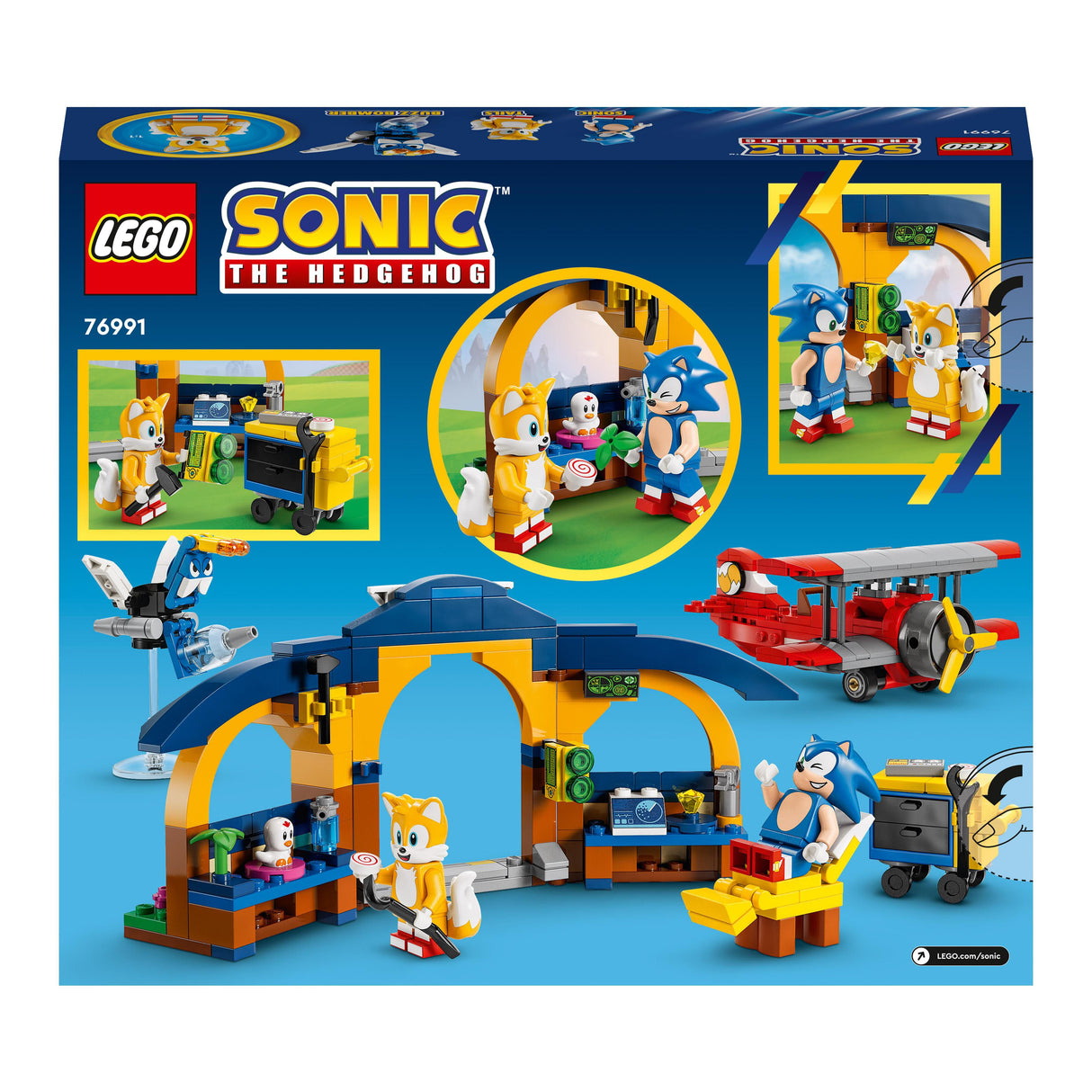 Lego Sonic the Hedgehog Tails Workshop and Tornado Plane
