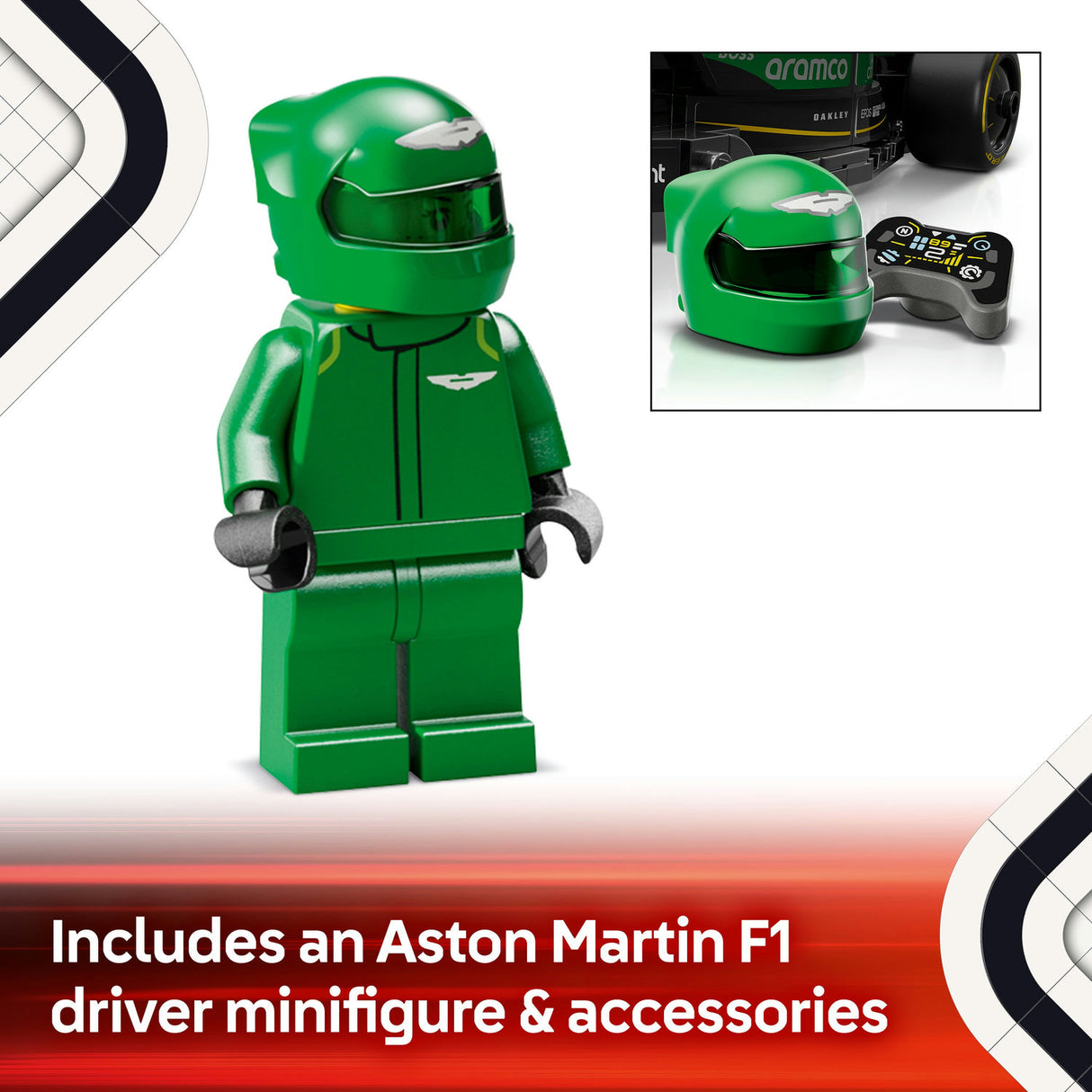 Lego Aston Martin Aramco F1® AMR24 Race Car