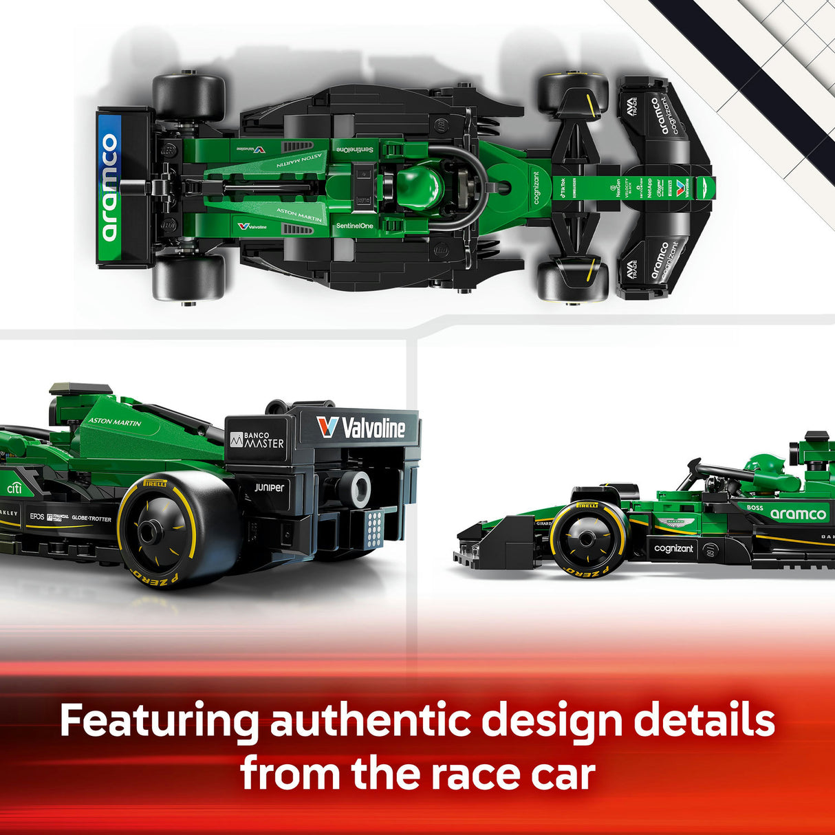 Lego Aston Martin Aramco F1® AMR24 Race Car