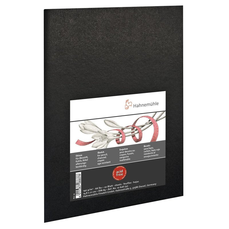 Hahnemuehle Black Sketch Booklet 140gsm 20 Sheets A5