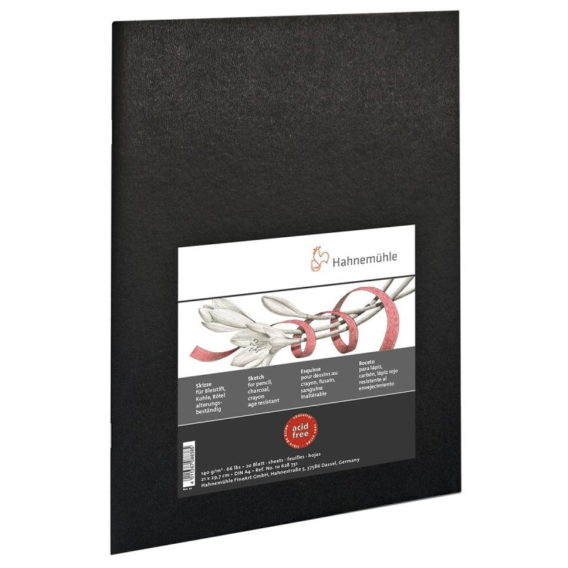 Hahnemuehle Black Sketch Booklet 140 gsm 20 Sheets A4