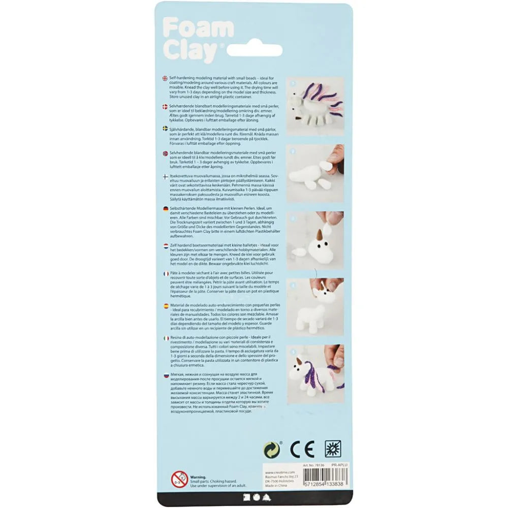 Foam Clay 3x14g Metallic White Pink & Purple