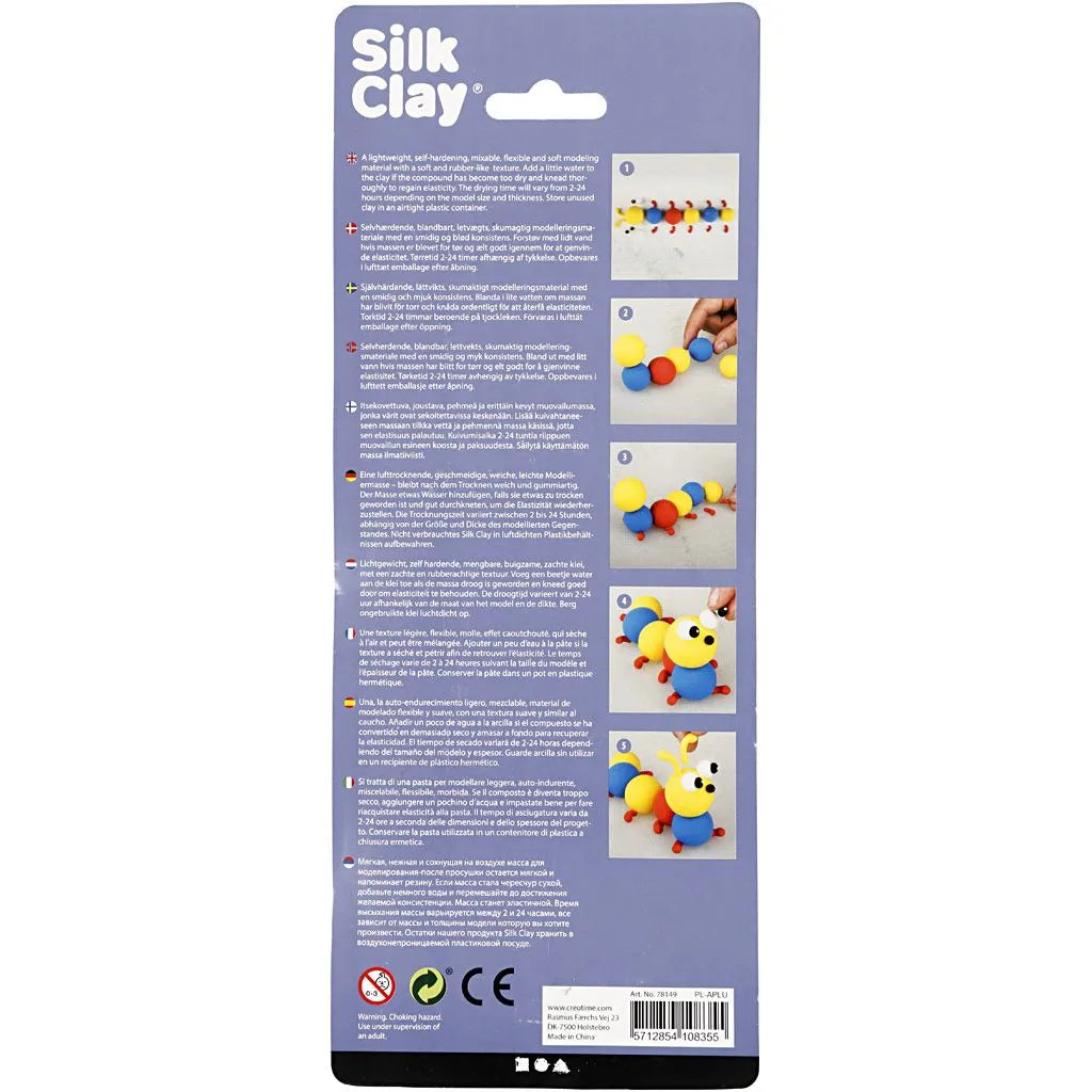 Silk Clay®, 3x14 g, blue, yellow, red