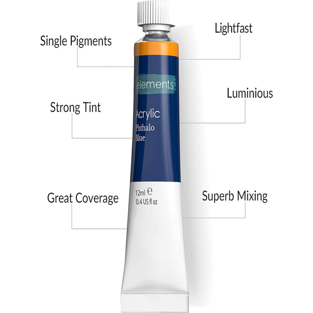 Elements Acrylic Paint Tubes Set 12