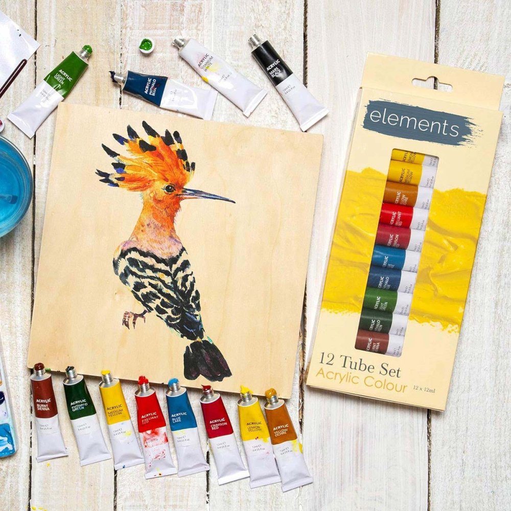 Elements Acrylic Paint Tubes Set 12