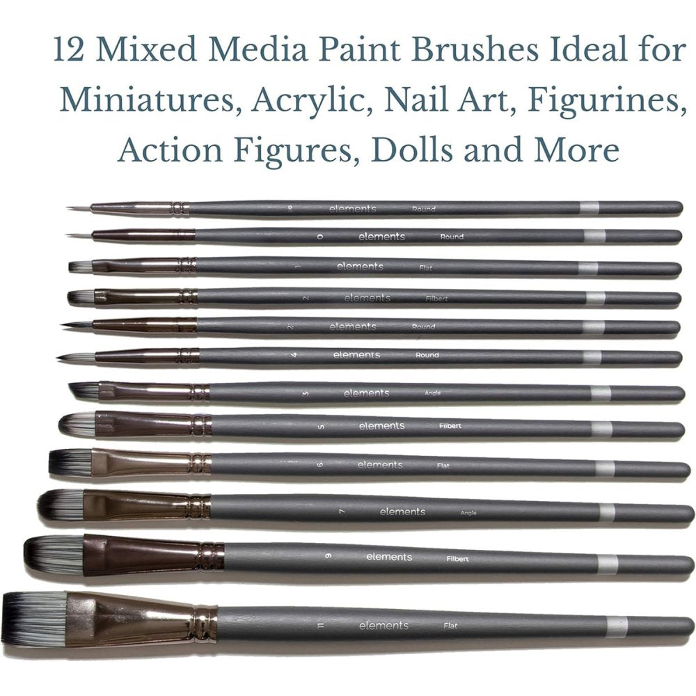 Elements Mixed Media Brush Set (Pack of 12)