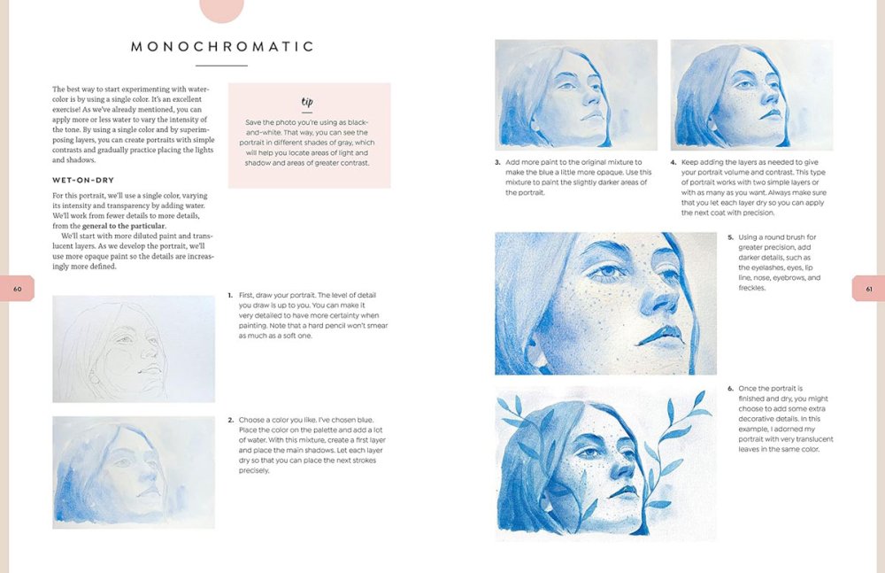 Creative Portraits in Watercolour Book