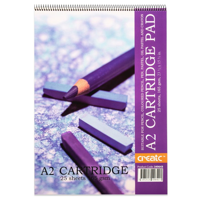 Create 165 A2 Cartridge Paper Pad 165gsm (25 Sheets)