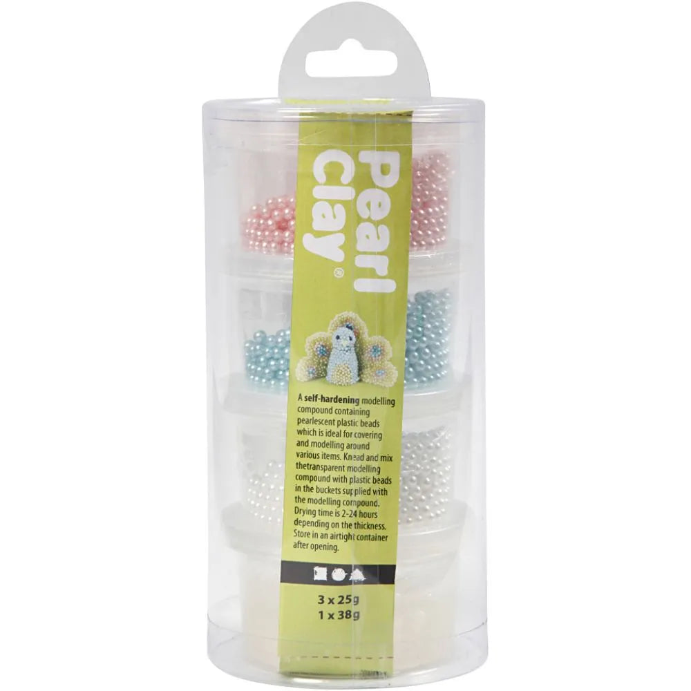 Pearl Clay®, 3x25 g, 38 g, 1 set, light blue, off-