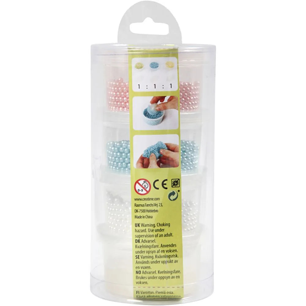 Pearl Clay®, 3x25 g, 38 g, 1 set, light blue, off-