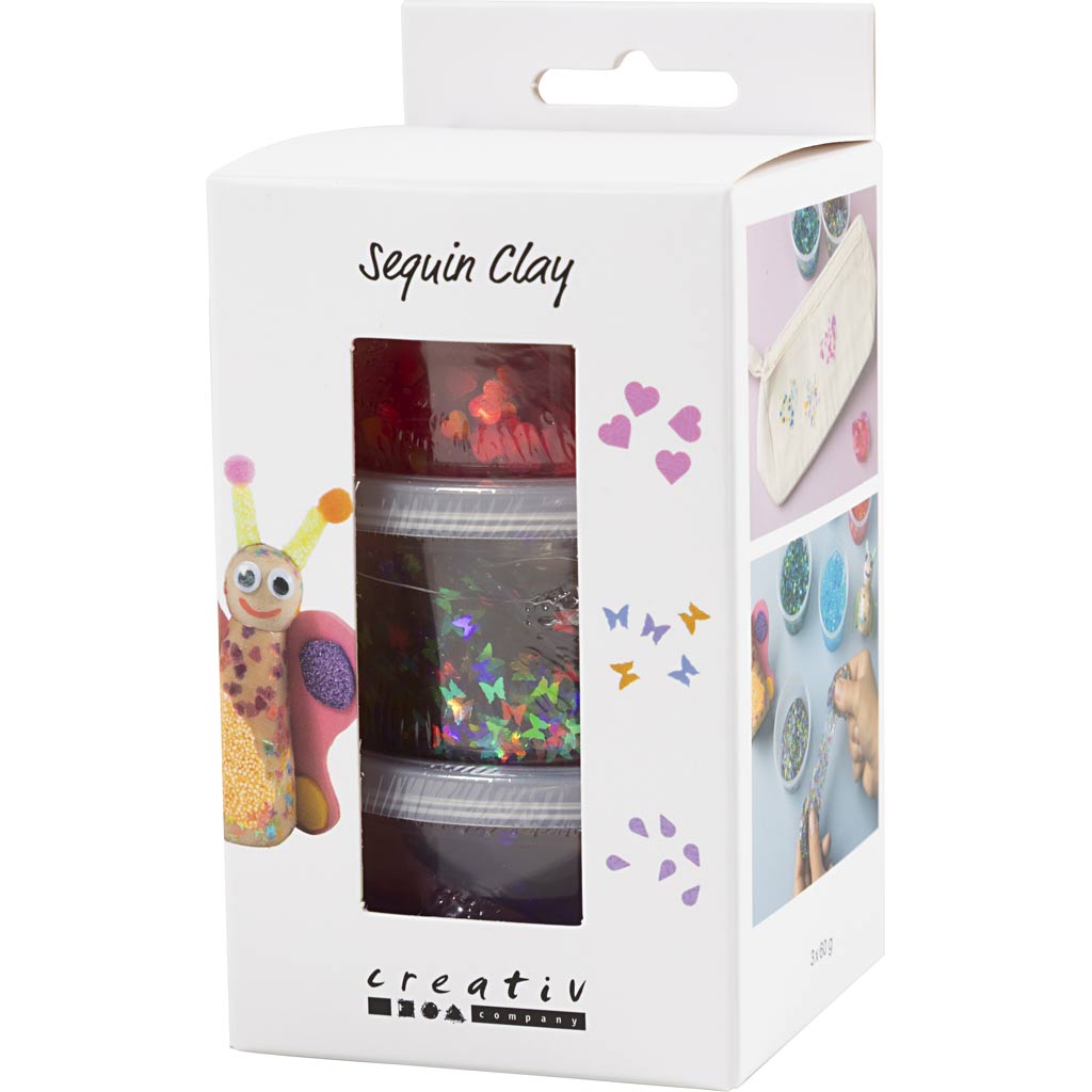 Sequin Clay - Purple/Pink Harmony (3x60g)