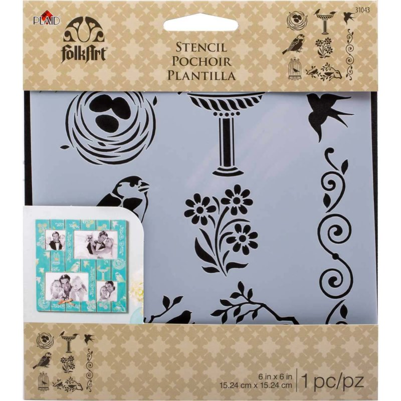 FolkArt Painting Stencils Birds 6 inches